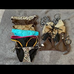 Bathing suit tops and bottoms